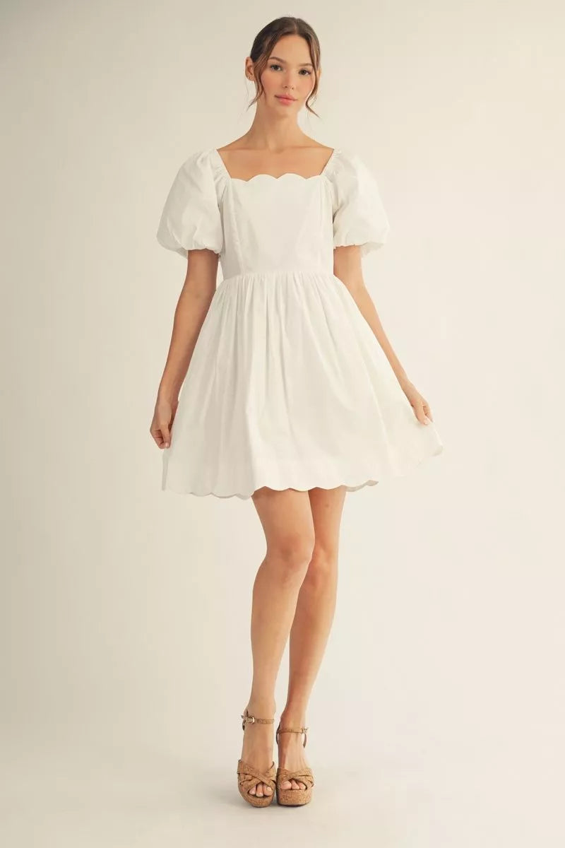 Ivory Breeze Dress-Short Dresses-Podos Boutique, a Women's Fashion Boutique Located in Calera, AL
