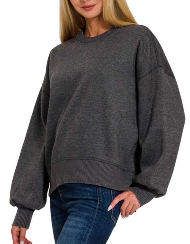 Oaklyn Sweatshirt-Sweaters-Podos Boutique, a Women's Fashion Boutique Located in Calera, AL