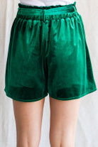 Velvet Paper Back Shorts-Shorts-Podos Boutique, a Women's Fashion Boutique Located in Calera, AL