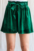 Velvet Paper Back Shorts-Shorts-Podos Boutique, a Women's Fashion Boutique Located in Calera, AL