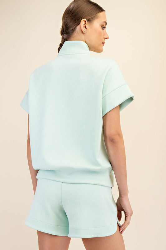 Rae Mode Quarter Zip Top-Fashion Tops-Podos Boutique, a Women's Fashion Boutique Located in Calera, AL