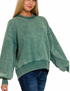 Oaklyn Sweatshirt-Sweaters-Podos Boutique, a Women's Fashion Boutique Located in Calera, AL