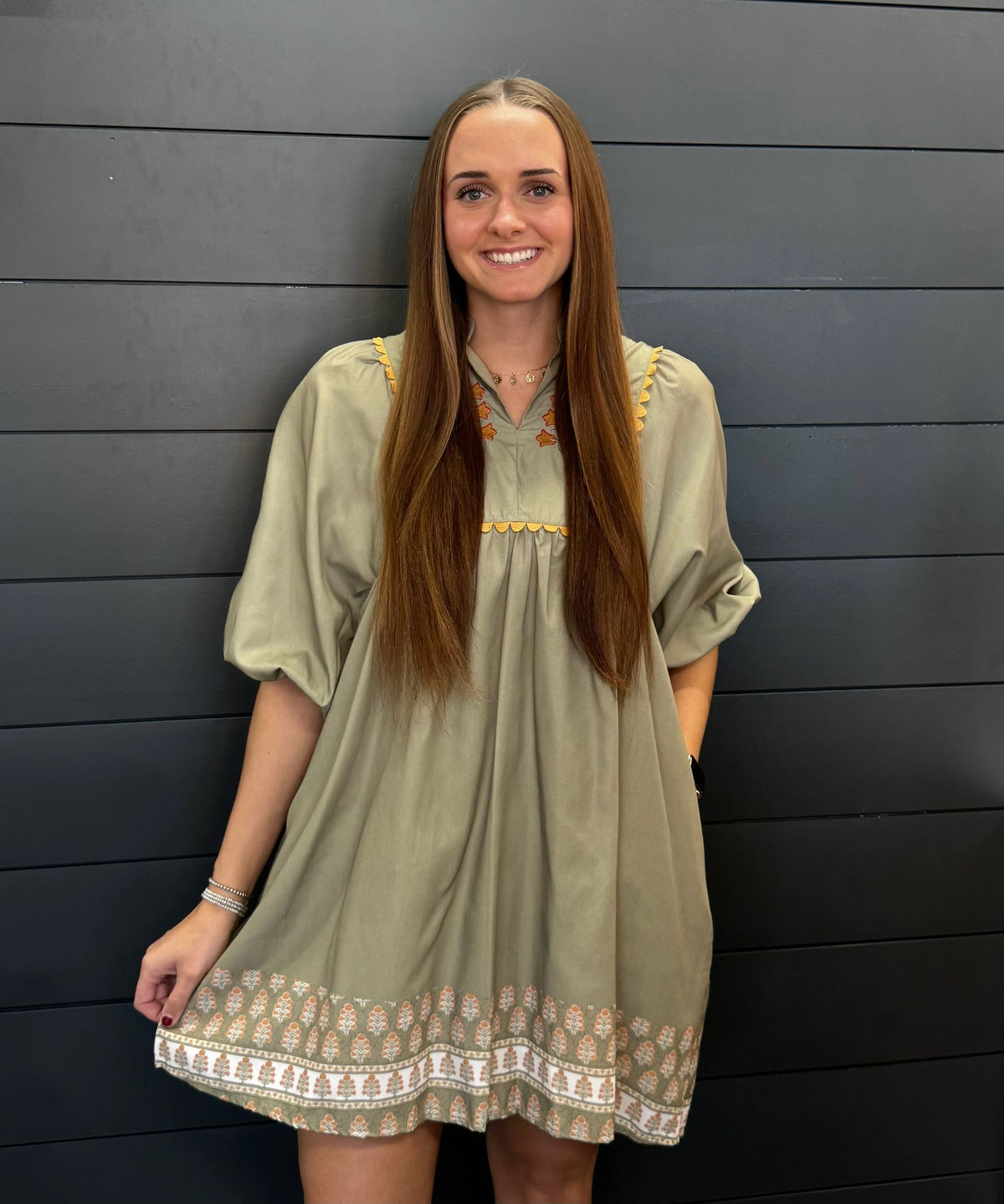 Maeve Green Dress-Short Dresses-Podos Boutique, a Women's Fashion Boutique Located in Calera, AL