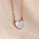 PV Mother of Pearl Heart Necklace-Necklaces-Podos Boutique, a Women's Fashion Boutique Located in Calera, AL