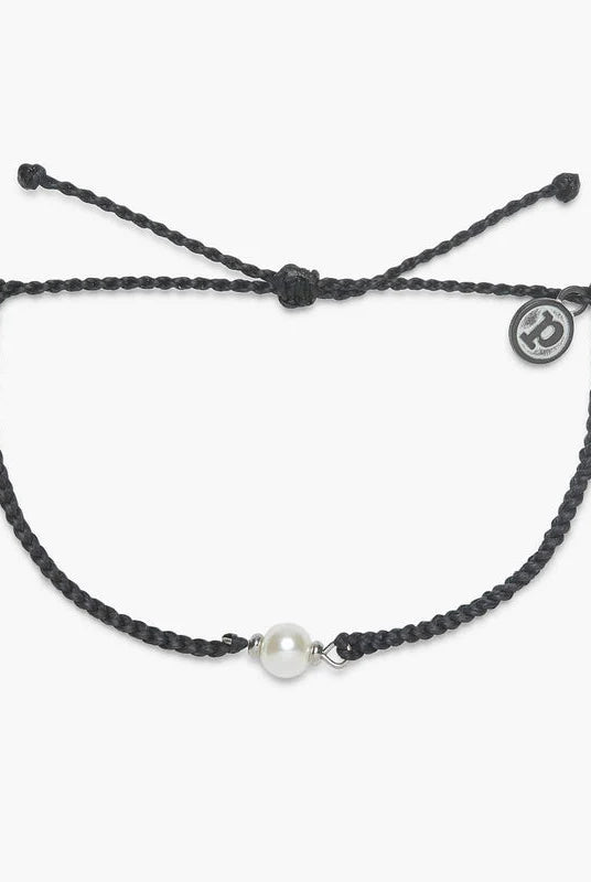 PV Simple Pearl Bead Bracelet Black-Bracelets-Podos Boutique, a Women's Fashion Boutique Located in Calera, AL