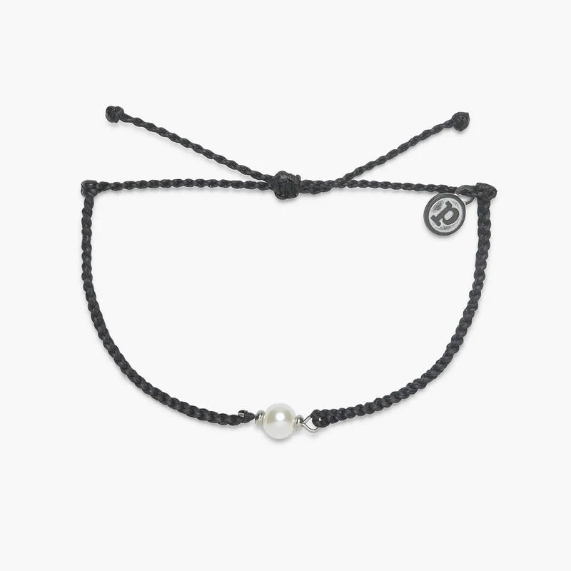 PV Simple Pearl Bead Bracelet Black-Bracelets-Podos Boutique, a Women's Fashion Boutique Located in Calera, AL