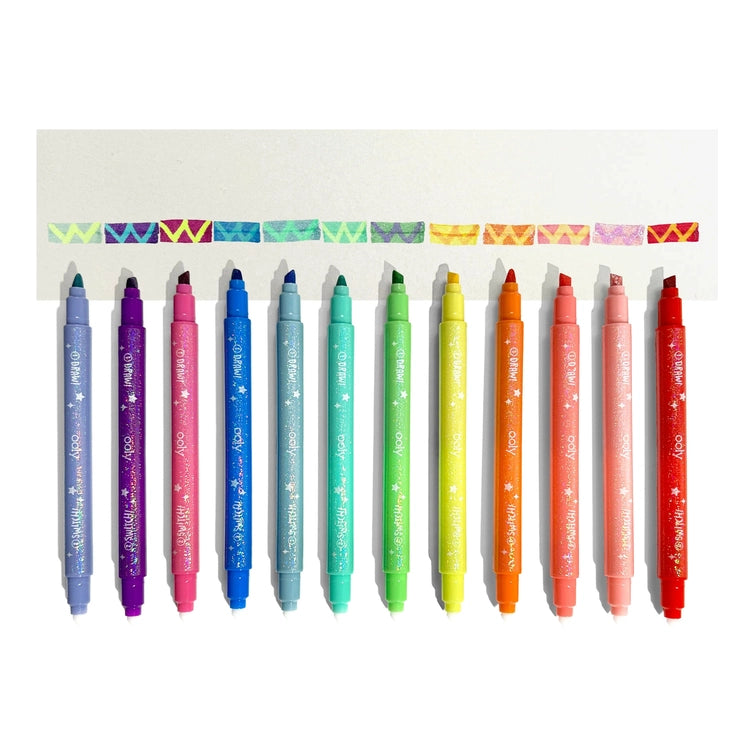 Switch-Eroo! Sparkle Color Changing Markers - Set of 12-Stationary-Podos Boutique, a Women's Fashion Boutique Located in Calera, AL