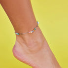 PV Melody & Chain Anklet-Anklet-Podos Boutique, a Women's Fashion Boutique Located in Calera, AL