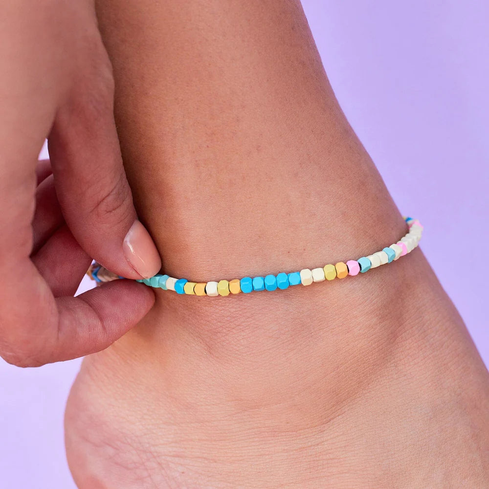 PV Bahama Bead Stretch Anklet-Anklet-Podos Boutique, a Women's Fashion Boutique Located in Calera, AL