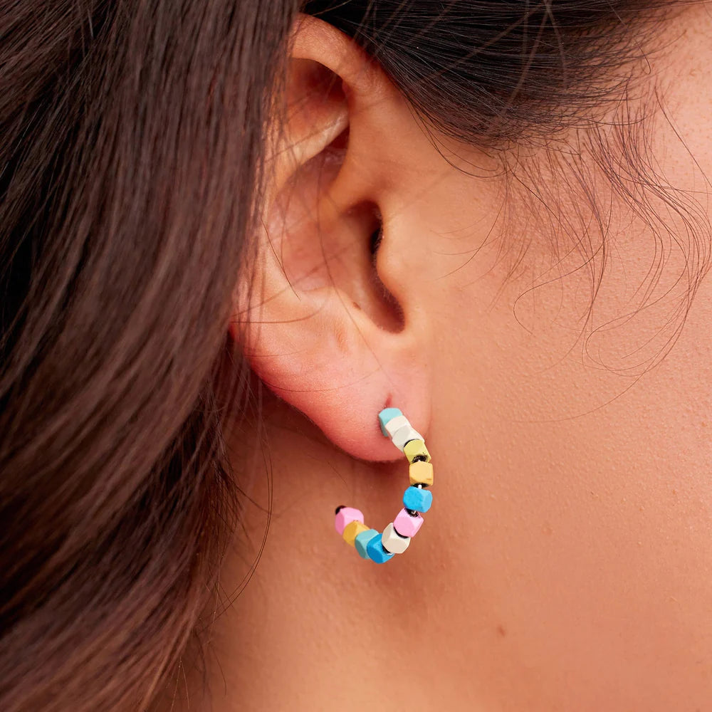 Bahama Bead Hoop Earring-Earrings-Podos Boutique, a Women's Fashion Boutique Located in Calera, AL