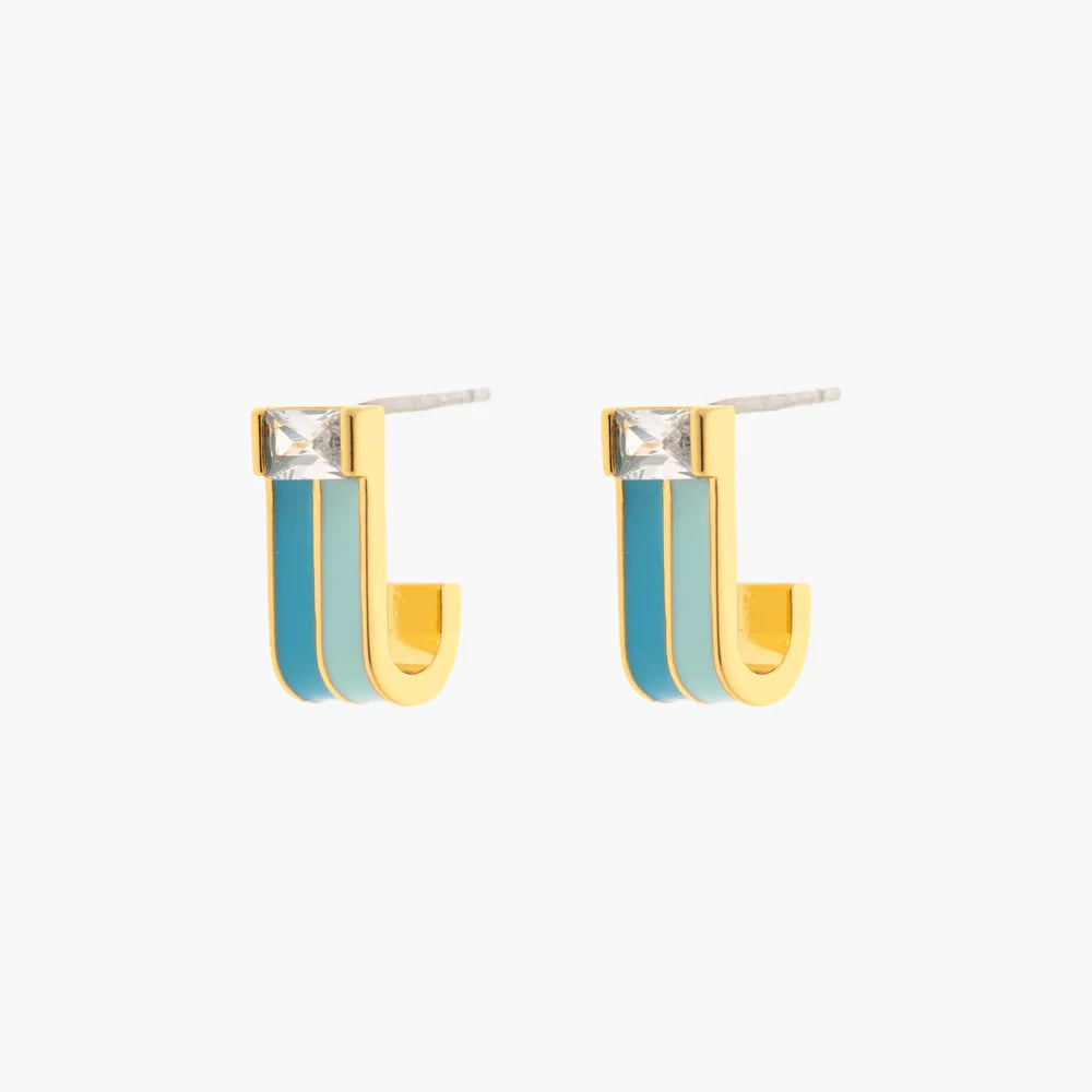 PV Huggie Earring-Earrings-Podos Boutique, a Women's Fashion Boutique Located in Calera, AL