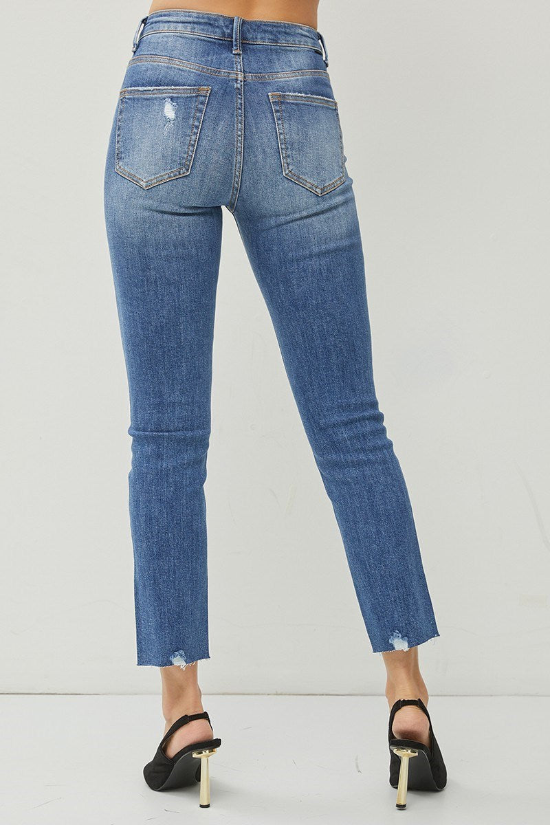 High Rise Relaxed Skinny Jeans-Jeans-Podos Boutique, a Women's Fashion Boutique Located in Calera, AL