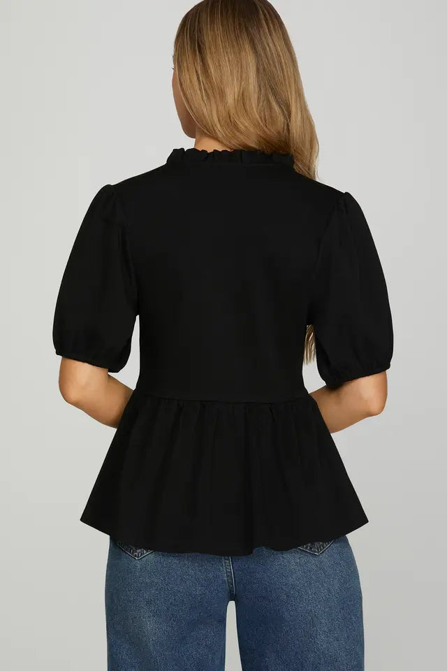 Romance In Ruffles Top-Fashion Tops-Podos Boutique, a Women's Fashion Boutique Located in Calera, AL