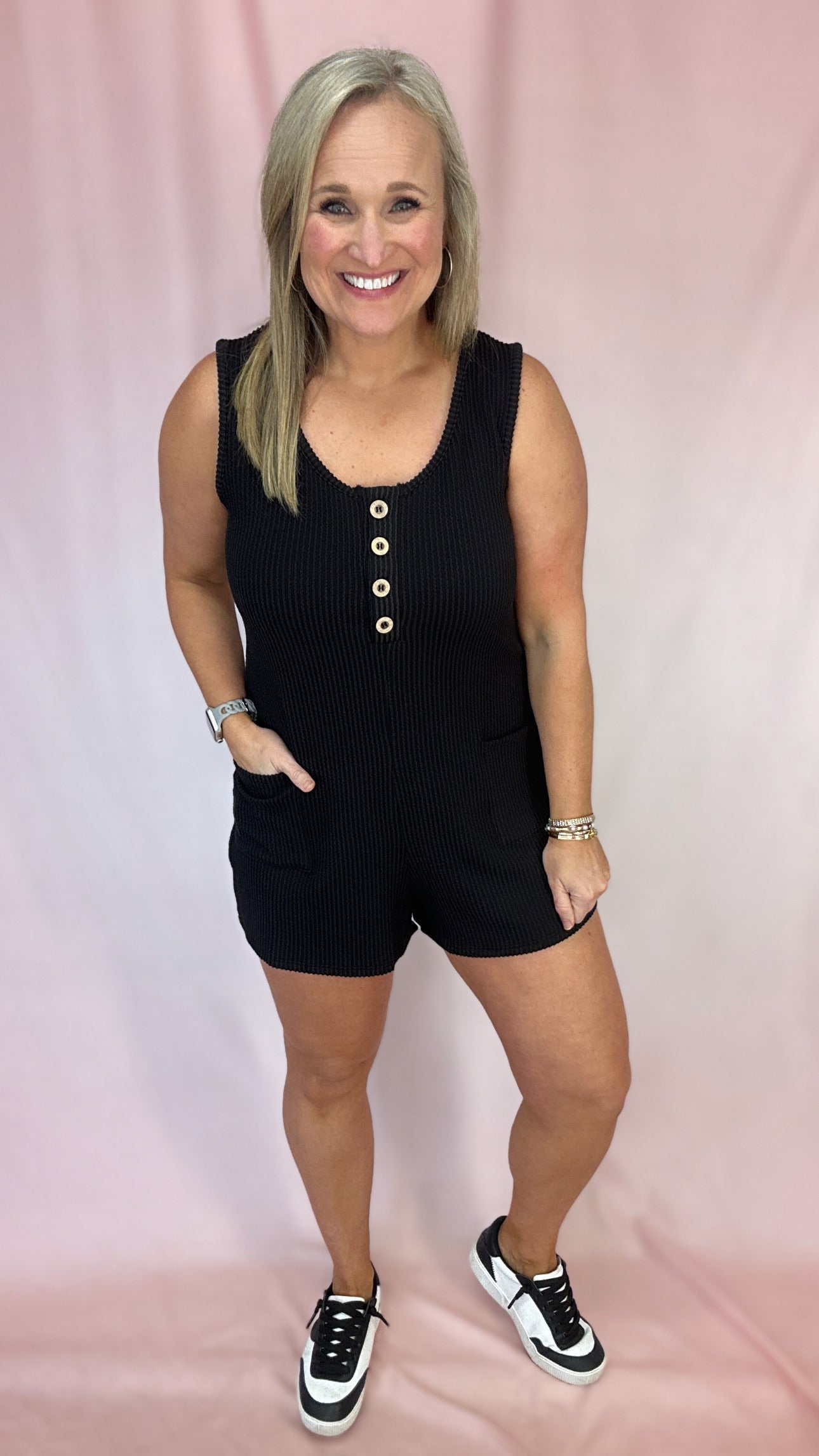 Lots of Use Romper-Rompers & Jumpsuits-Podos Boutique, a Women's Fashion Boutique Located in Calera, AL