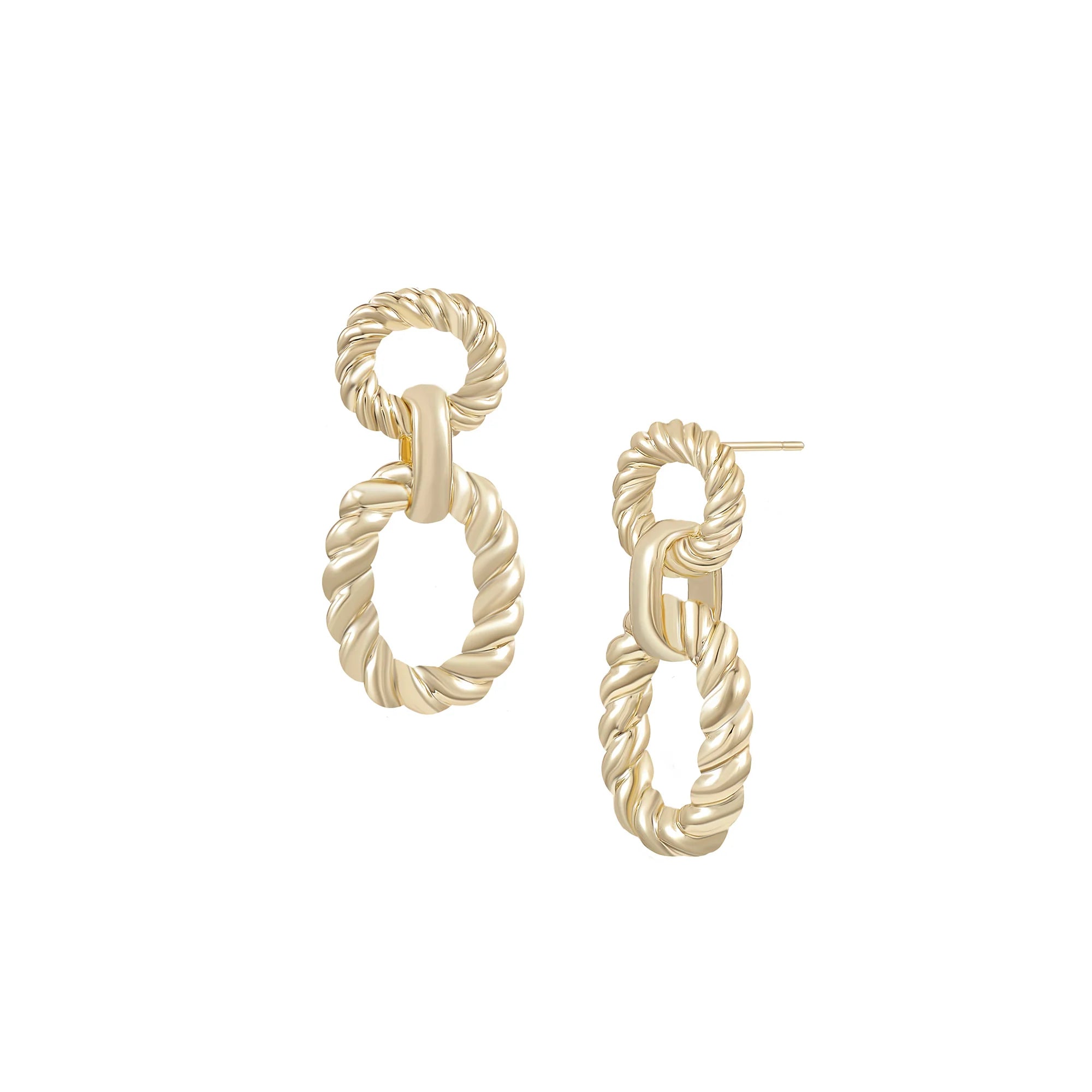 Heirloom Link Earrings-Earrings-Podos Boutique, a Women's Fashion Boutique Located in Calera, AL