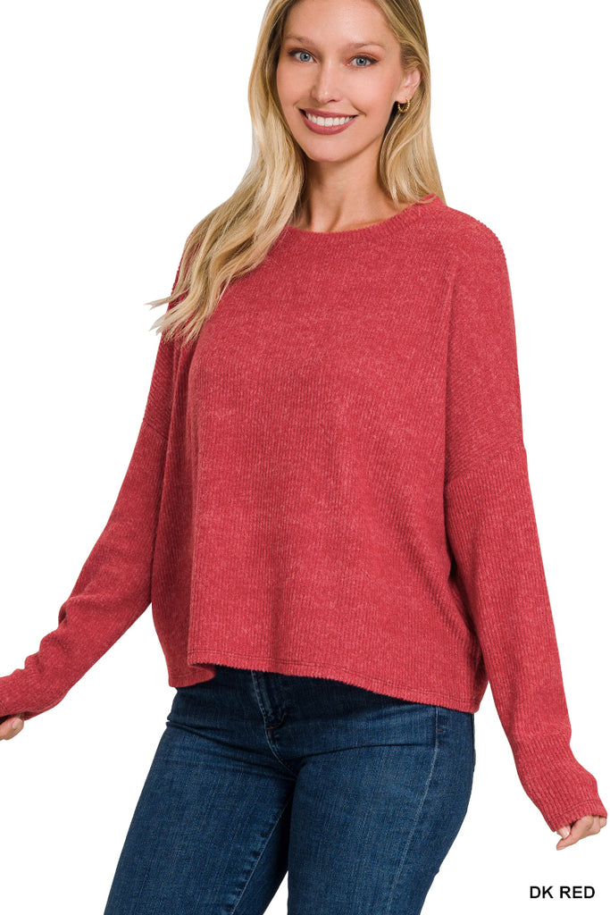 Ribbed Dolman Sweater-Boutique Items. - Boutique Apparel - Ladies - Top It Off - Sweaters-Podos Boutique, a Women's Fashion Boutique Located in Calera, AL