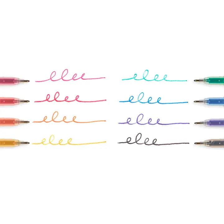 Radiant Writers Glitter Gel Pens - Set of 8-Stationary-Podos Boutique, a Women's Fashion Boutique Located in Calera, AL