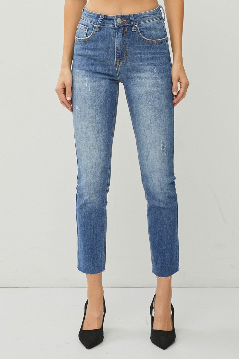 High Rise Relaxed Skinny Jeans-Jeans-Podos Boutique, a Women's Fashion Boutique Located in Calera, AL