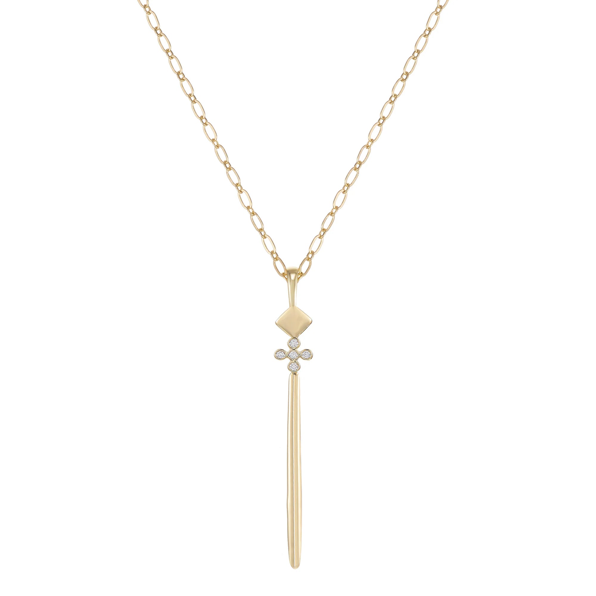 Legacy Cross Drop Necklace-Necklaces-Podos Boutique, a Women's Fashion Boutique Located in Calera, AL