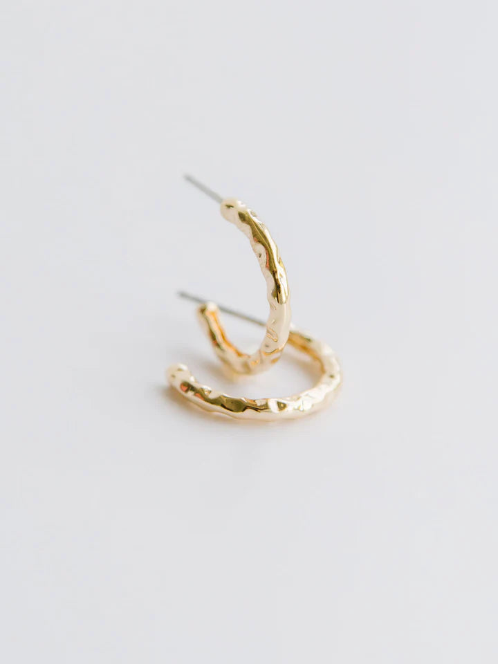 MM Small Hoop Earrings-Podos Boutique, a Women's Fashion Boutique Located in Calera, AL