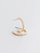 MM Small Hoop Earrings-Podos Boutique, a Women's Fashion Boutique Located in Calera, AL