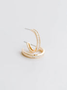 MM Small Hoop Earrings-Podos Boutique, a Women's Fashion Boutique Located in Calera, AL