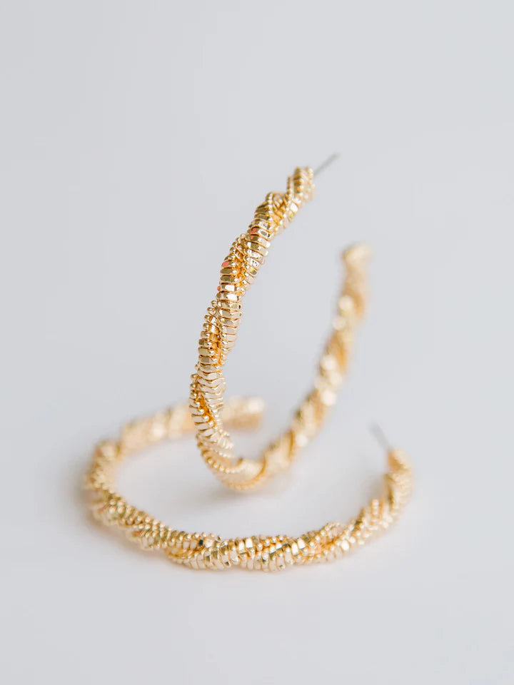 MM Large Hoop Earrings-Podos Boutique, a Women's Fashion Boutique Located in Calera, AL