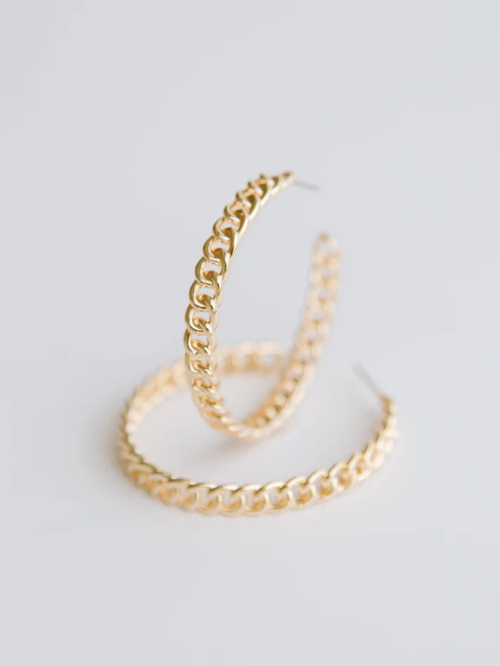 MM Large Hoop Earrings-Podos Boutique, a Women's Fashion Boutique Located in Calera, AL