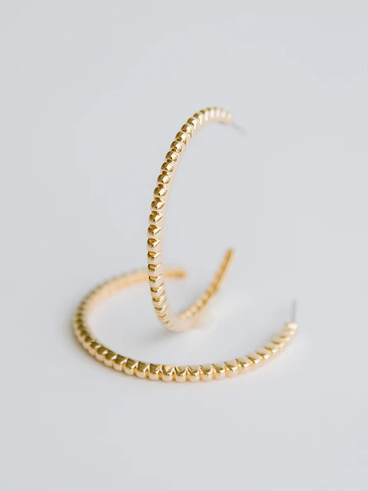 MM Large Hoop Earrings-Podos Boutique, a Women's Fashion Boutique Located in Calera, AL