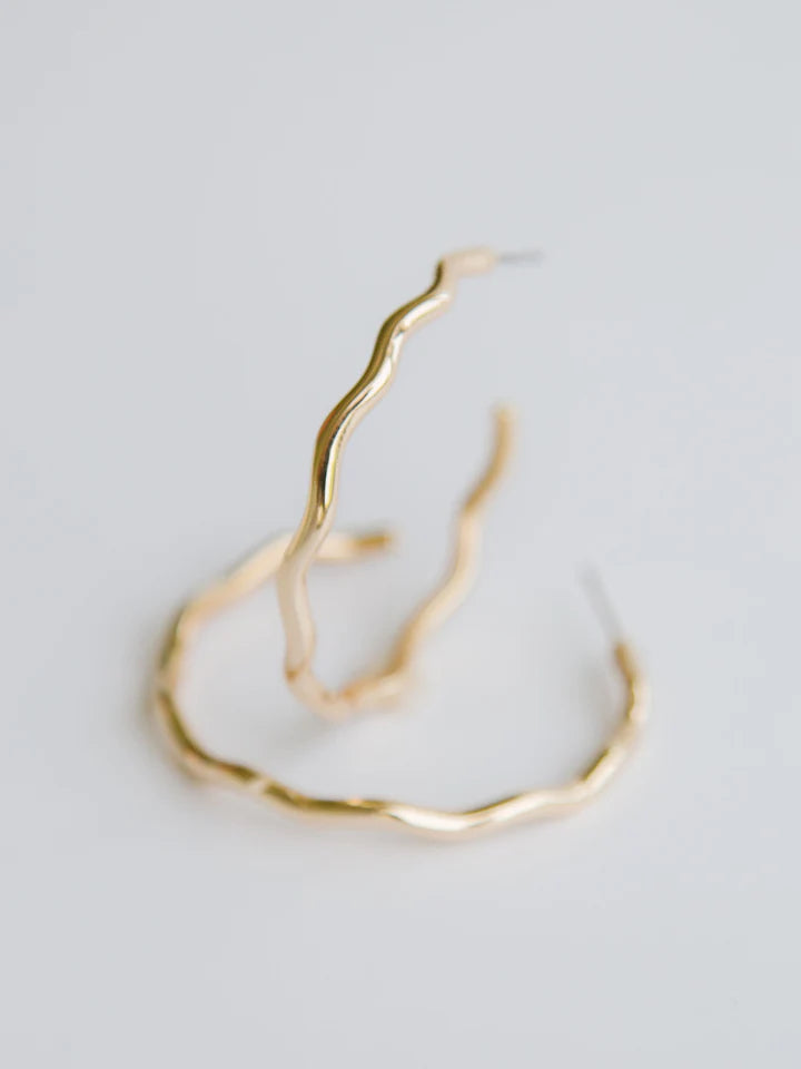 MM Large Hoop Earrings-Podos Boutique, a Women's Fashion Boutique Located in Calera, AL