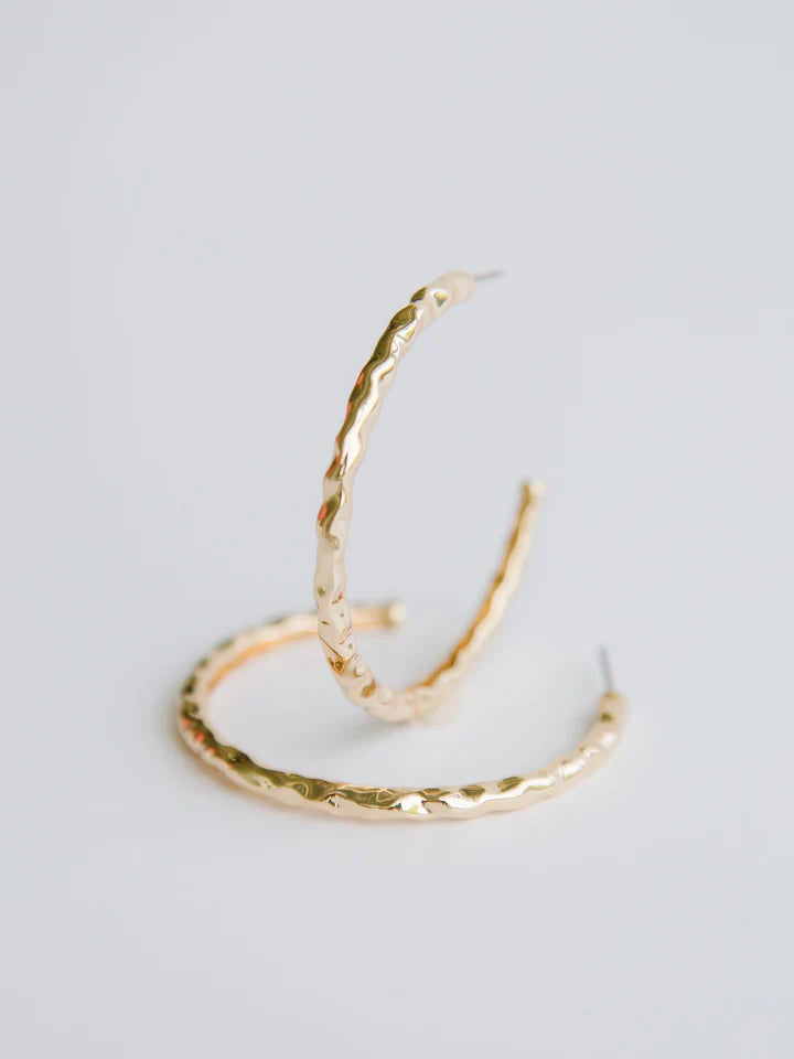MM Large Hoop Earrings-Podos Boutique, a Women's Fashion Boutique Located in Calera, AL