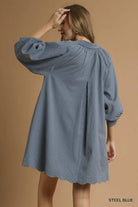 "Steel" Your Heart Dress-Short Dresses-Podos Boutique, a Women's Fashion Boutique Located in Calera, AL