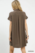 Grab An Espresso Dress-Short Dresses-Podos Boutique, a Women's Fashion Boutique Located in Calera, AL