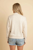 Ditsy Floral Mock Neck-Pullover-Podos Boutique, a Women's Fashion Boutique Located in Calera, AL
