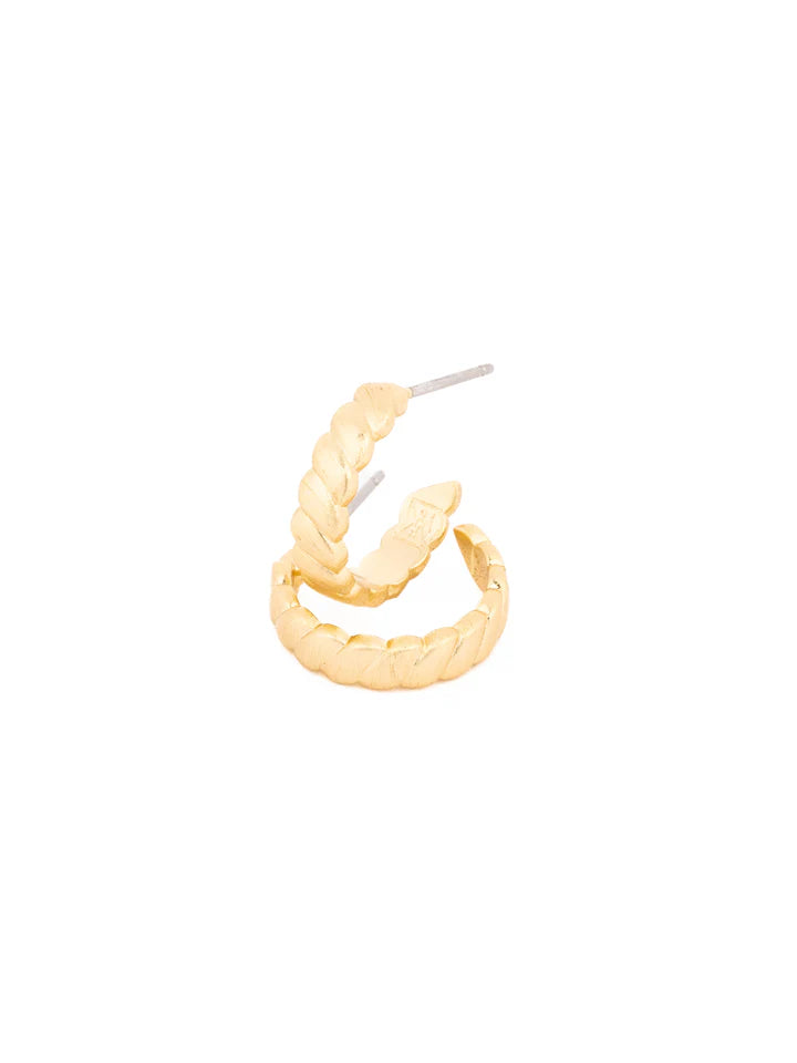 MM Golden Hour Small Hoop-Apparel & Accessories-Podos Boutique, a Women's Fashion Boutique Located in Calera, AL