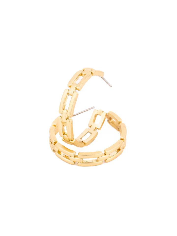 MM Golden Hour Medium Hoops-Jewelry-Podos Boutique, a Women's Fashion Boutique Located in Calera, AL