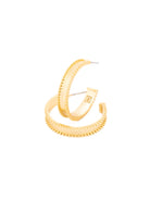 MM Golden Hour Medium Hoops-Jewelry-Podos Boutique, a Women's Fashion Boutique Located in Calera, AL