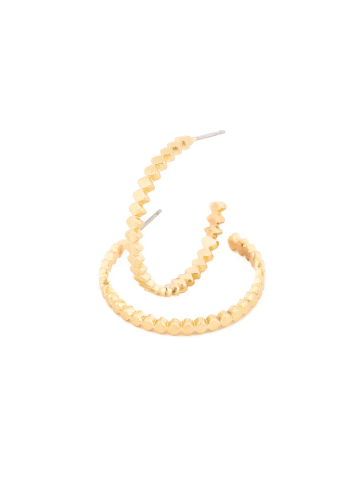 MM Golden Hour Medium Hoops-Jewelry-Podos Boutique, a Women's Fashion Boutique Located in Calera, AL