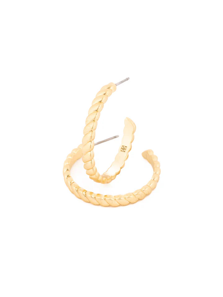 MM Golden Hour Medium Hoops-Jewelry-Podos Boutique, a Women's Fashion Boutique Located in Calera, AL