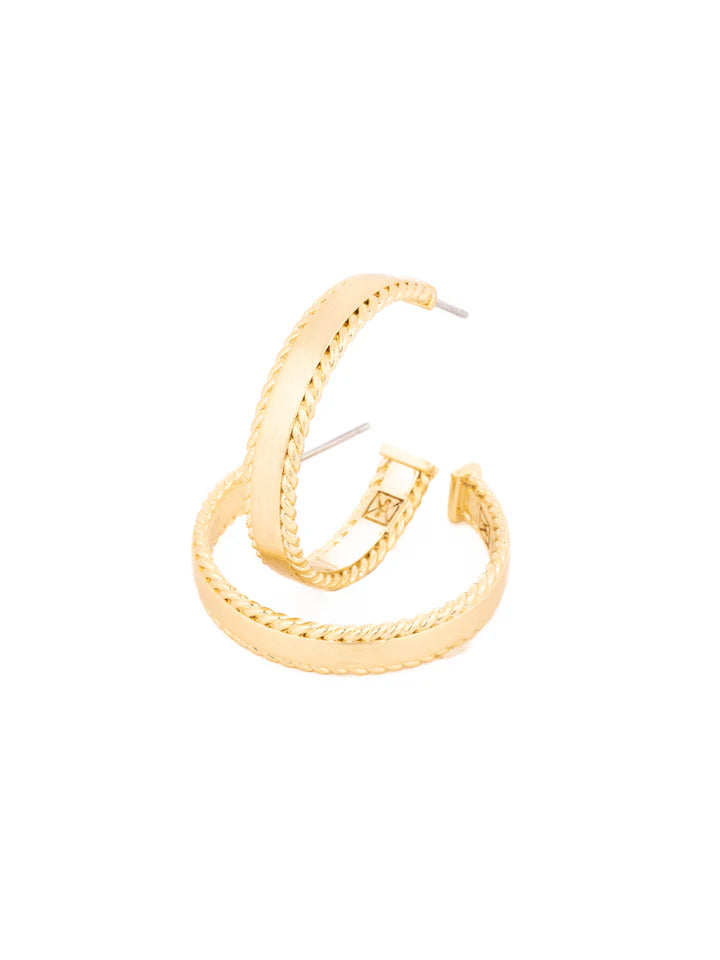 MM Golden Hour Medium Hoops-Jewelry-Podos Boutique, a Women's Fashion Boutique Located in Calera, AL