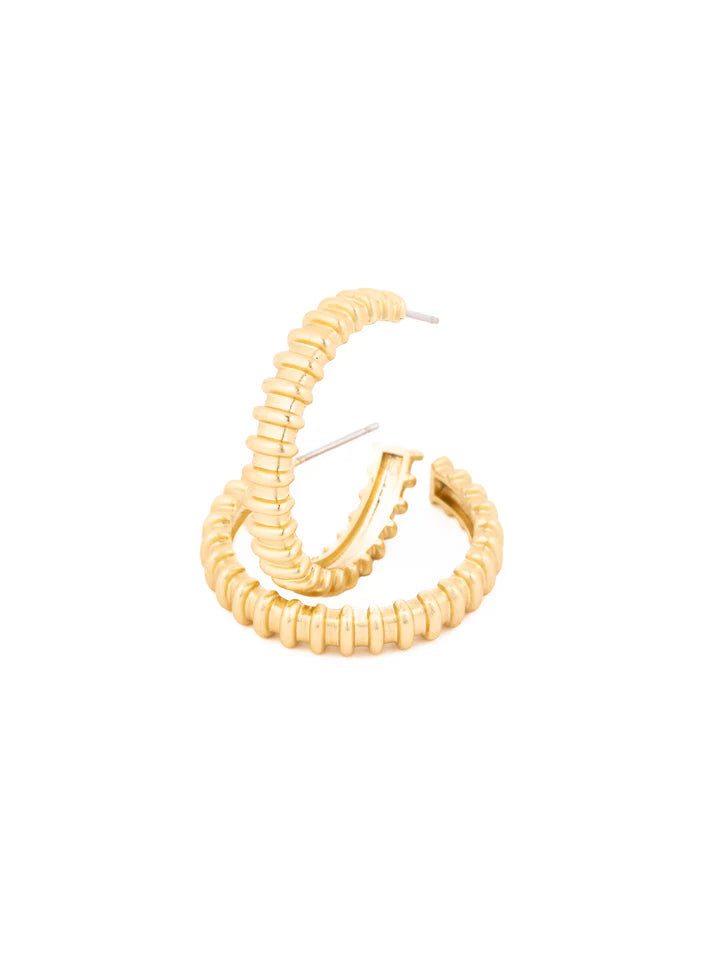 MM Golden Hour Medium Hoops-Jewelry-Podos Boutique, a Women's Fashion Boutique Located in Calera, AL