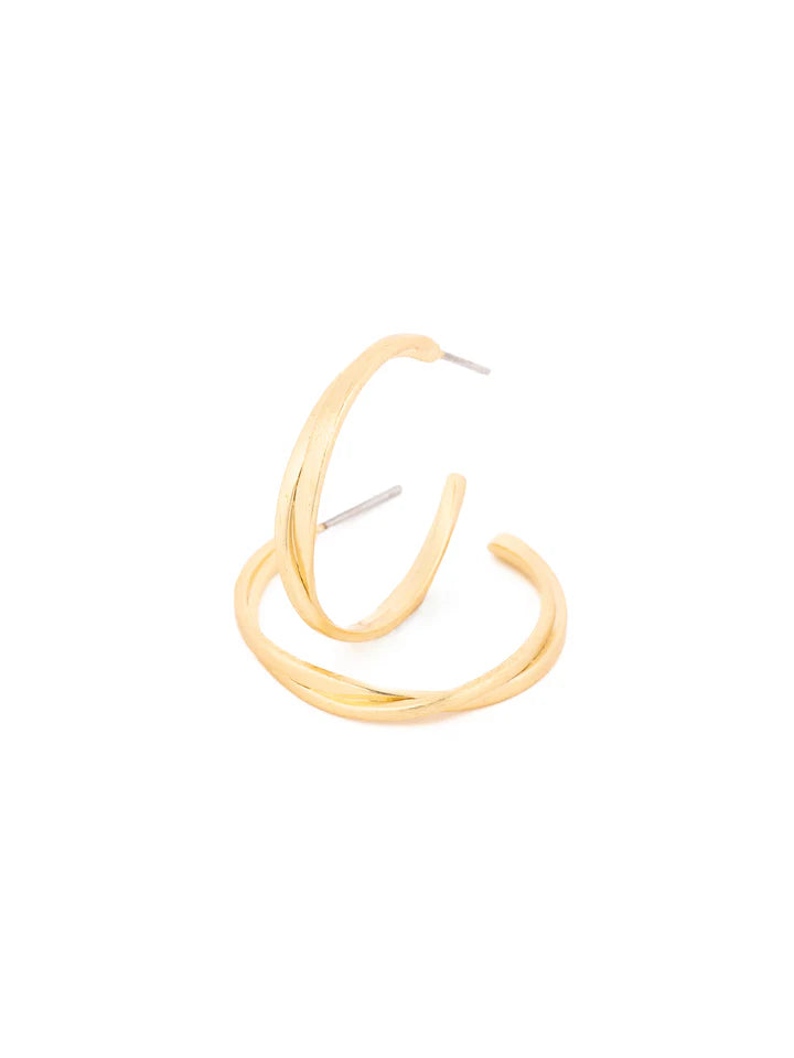 MM Golden Hour Medium Hoops-Jewelry-Podos Boutique, a Women's Fashion Boutique Located in Calera, AL