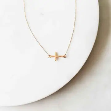 Blessing Cross Necklace-Jewelry-Podos Boutique, a Women's Fashion Boutique Located in Calera, AL