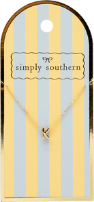 Simply Southern Initial Necklace-Podos Boutique, a Women's Fashion Boutique Located in Calera, AL
