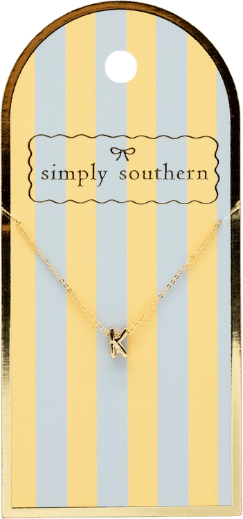 Simply Southern Initial Necklace-Podos Boutique, a Women's Fashion Boutique Located in Calera, AL