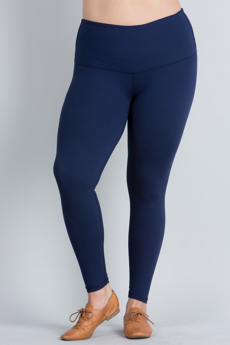 Plus Yoga Leggings-Leggings-Podos Boutique, a Women's Fashion Boutique Located in Calera, AL