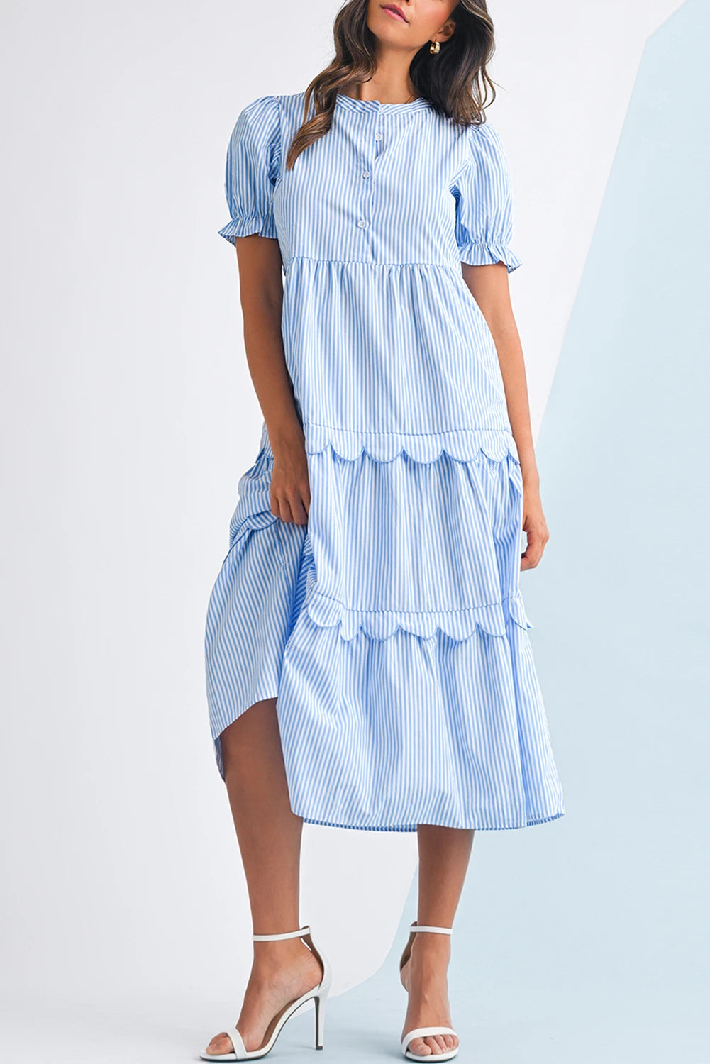 Sky's The Limit Dress-Midi Dresses-Podos Boutique, a Women's Fashion Boutique Located in Calera, AL