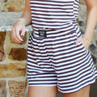 Lulu Mac Striped Shorts-Shorts-Podos Boutique, a Women's Fashion Boutique Located in Calera, AL