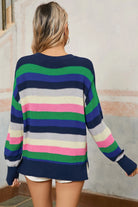 Rainbow Striped Sweater-Podos Boutique, a Women's Fashion Boutique Located in Calera, AL