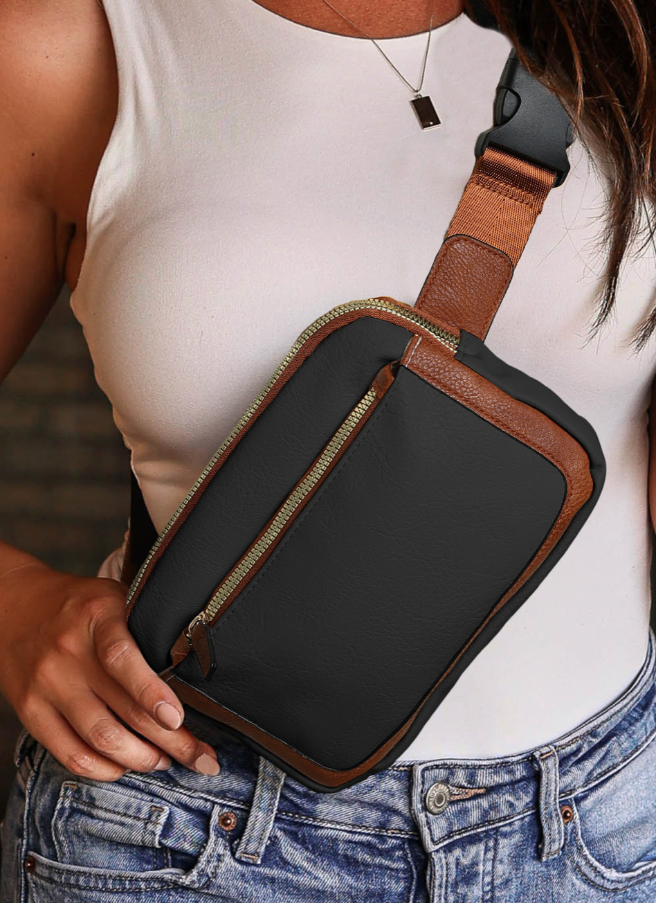 Leather Crossbody Bag-Bags-Podos Boutique, a Women's Fashion Boutique Located in Calera, AL